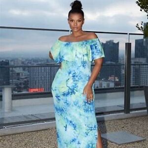 Fashion to Figure Maxi Off the Shoulder Dress